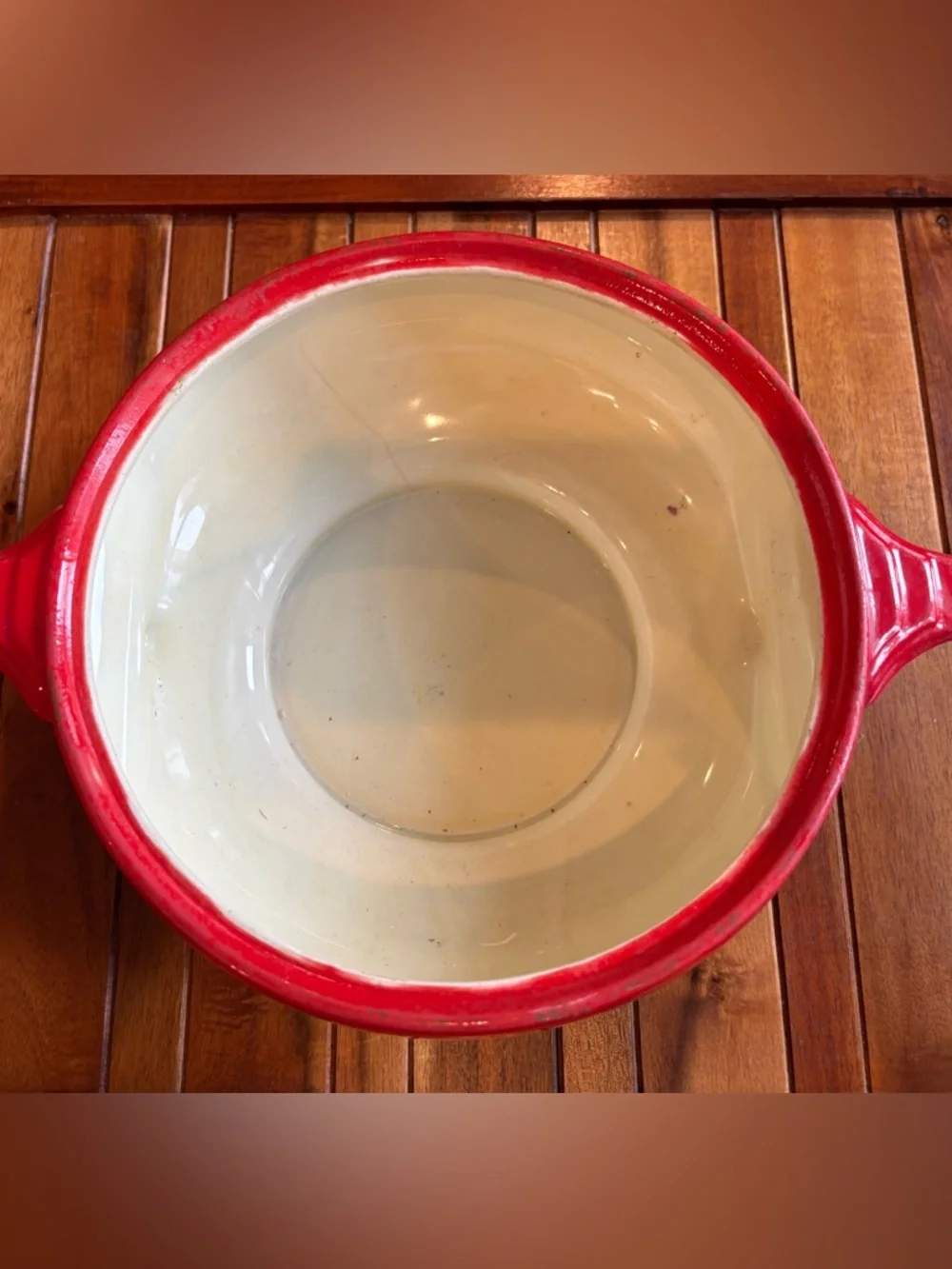 Vintage Hall Superior Quality Lidded Sundial Casserole Dish Red 10